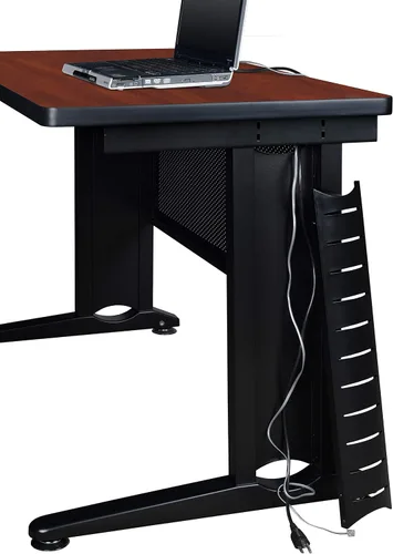 Miniatura 5 de Regency Fusion - Escritorio para profesores de 48 x 24 pulgadas con unidad de cajón de pedestal individual, color cereza