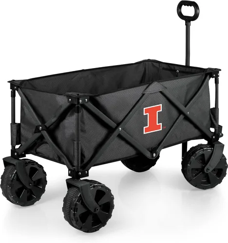 Miniatura 37 de PICNIC TIME NCAA Adventure Wagon Elite - Carro de playa plegable todo terreno con ruedas grandes, tapa superior de mesa y forro suave para enfriar