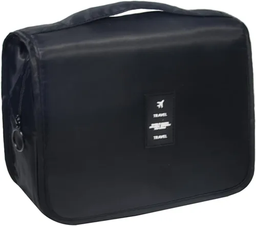 Miniatura 36 de L&FY Neceser portátil multifuncional para viaje, estuche de maquillaje y cosméticos, organizador de artículos de aseo, A-Negro