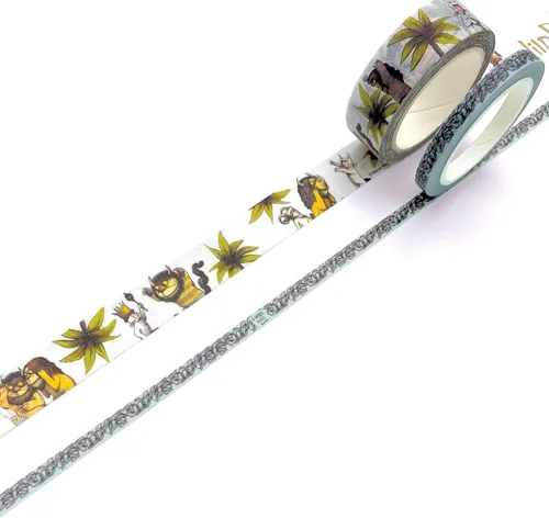 Paper House Productions Where the Wild Things are - Juego de 2 rollos de cinta washi decorativa para álbumes de recortes y manualidades, personajes