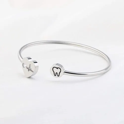 Miniatura 4 de WUSUANED Pulsera de collar de dentista, higienista dental, regalo de joyería para asistente dental, higienista dental, Acero inoxidable