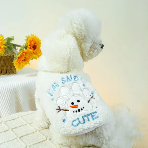 Miniatura 5 de Suéter de Navidad para perro con capucha para perro, chaquetas para gatos, ropa para perro, ropa para perro, cálido, suave, acogedor, abrigo