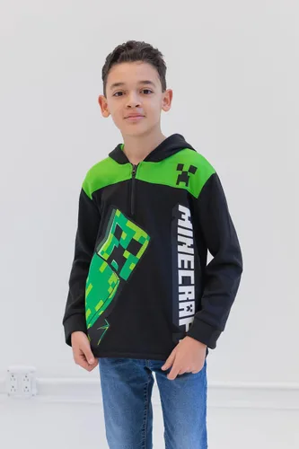 Miniatura 3 de Minecraft Sudadera con capucha de forro polar para niños pequeños a niños grandes (4-18-20)