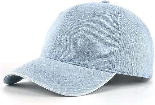 Miniatura 13 de Gorra de béisbol de mezclilla lavada de gran tamaño XXL, gorra deportiva de perfil bajo para cabezas grandes de 23.5 a 25.5 pulgadas, sombrero