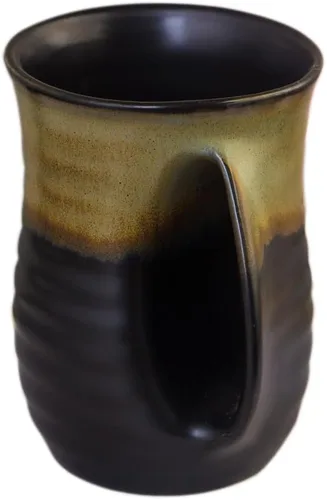 Miniatura 8 de Taza de café calentadora de manos para Navidad, taza grande de cerámica de 16 onzas, hecha a mano, regalo de cerámica con bolsillo contorneado