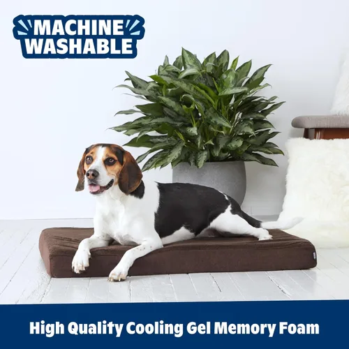 Miniatura 5 de Barkbox Cama ortopédica para perros Cómodo colchón de espuma viscoelástica para alivio de las articulaciones Soporte de cabeza y cuello Espresso