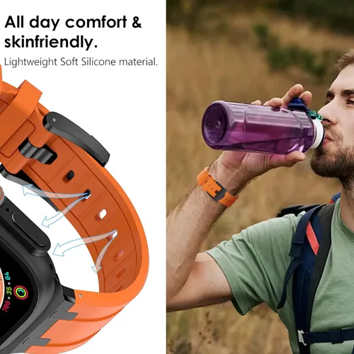 Miniatura 5 de WINGLE AP - Correas de lujo para Apple Watch Band Ultra 3/2/1 Band Ultra 1.929 in Series 11 10 1.811 in 1.772 in 1.732 in 1.654 in SE 3/2/1 Series 9