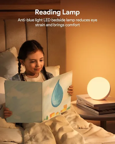 Miniatura 4 de Hifree - Lámpara táctil, luz nocturna multicolor para niños, pequeña lámpara de mesa LED para dormitorio, lámpara de noche regulable con luz cálida