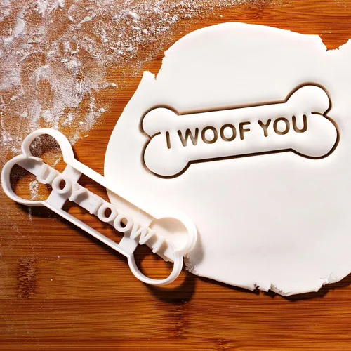 Miniatura 2 de BAKERLOGY I WOOF YOU - Cortador de galletas de hueso de perro, diseño detallado para hornear y manualidades, ideal para fondant, masa, arcilla
