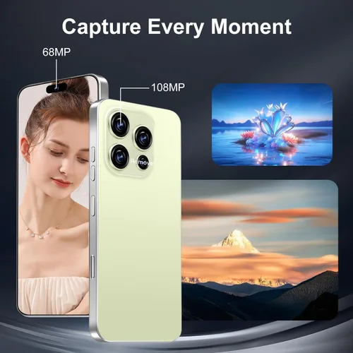 Miniatura 6 de Teléfono inteligente desbloqueado 5G de 16 pm, 12 GB+512 GB 7000 mAh, teléfono celular totalmente para Android 14, pantalla HD de 6.99 pulgadas
