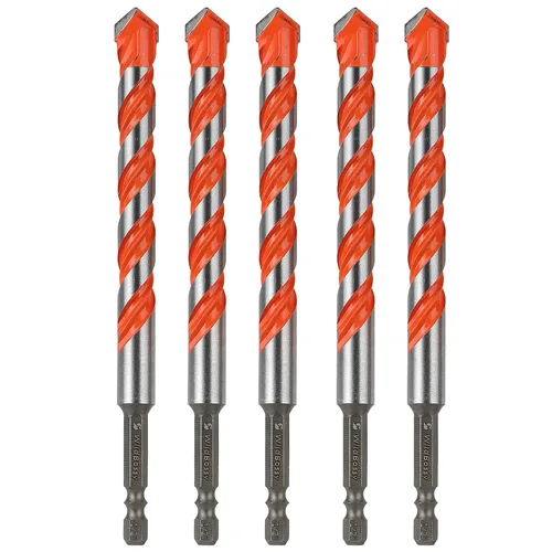 Brocas de carburo de hormigón con vástago hexagonal para mampostería, cemento, azulejos, juego de brocas para