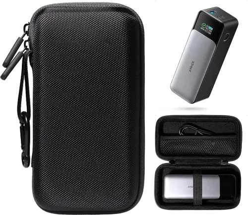 Alltravel Funda de cargador portátil para Anker 737 PowerCore 24K, estuche organizador de viaje con bolsillo de malla para cables de cargador de