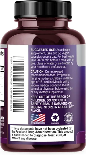 Miniatura 8 de Suplemento de D-manosa – 1,000 mg de manosa de D por porción con arándano, hibisco y diente de león – Soporte urinario natural y de acción rápida