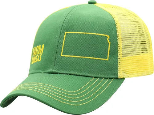 Miniatura 45 de John Deere Gorra de béisbol con logotipo y malla trasera con contraste, para hombre