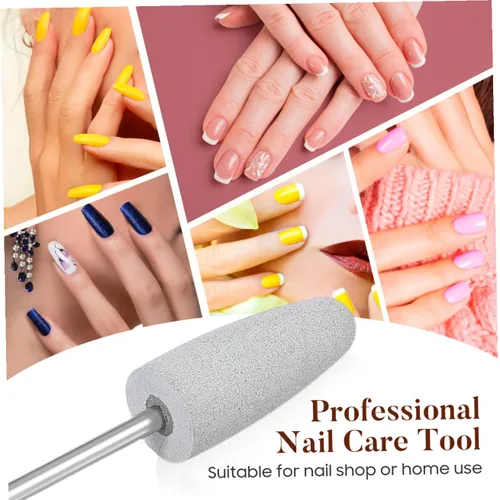 Miniatura 3 de POPETPOP 2 unids Bits Nail Grinding Head Silicon Bit para Nail Drill Manicura Set para máquina de manicura eléctrica