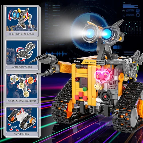 Miniatura 3 de Kit de construcción de robot Demkia para niños y adultos, kit de robótica RC recargable 4 en 1 con control remoto y aplicación, juguetes
