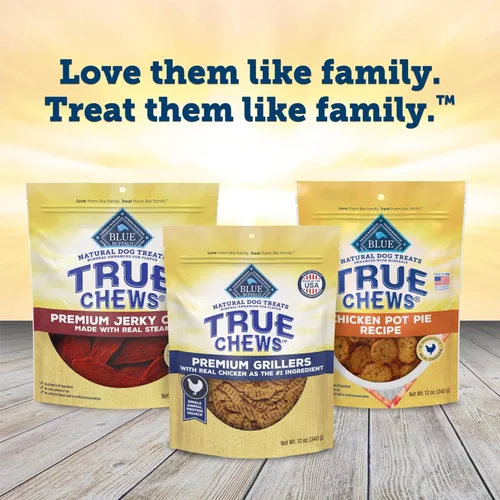 Miniatura 9 de Blue Buffalo True Chews Premium Grillers Golosinas Naturales para Perros, Pollo, Bolsa de 12 onzas