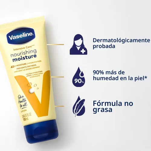 Miniatura 4 de Vaseline Loción, Cuidado Intensivo Humectación Nutritiva Paquete de 2 – Humectante con Extracto de Avena + Lípidos Ultra-Hidratantes para Sanar