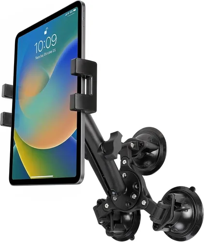 Miniatura 9 de Pilots - Soporte para tablet con ventosas dobles fuertes, soporte universal para iPad para aviones, coche, barco, camión, parabrisas, compatible