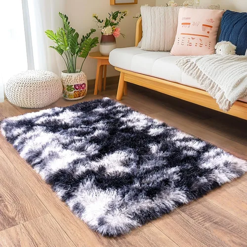 Miniatura 90 de Alfombras de Pasillo para Dormitorio 2x6 pies Alfombras de Pasillo para Pasillos Antideslizantes Suaves de Pelo Largo Alfombra de Cabecera, Alfombra