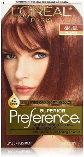 Miniatura 46 de L'Oreal Paris Superior Preference Fade-Defying + Shine - Tinte permanente para el cabello, rubio rosado medio 8RB, paquete de 1, tinte para el 8RB