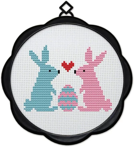 Miniatura 7 de Awesocrafts Kits de punto de cruz, trébol de cuatro hojas, patrones estampados de 11 quilates, fácil punto de cruz, suministros de costura