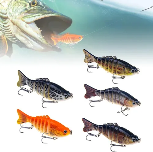 hoehew Señuelo de pesca robótico 3D, nuevo cebo de natación biónico para agua dulce y salada, equipo de pesca atrae señuelos de pesca, lubina para