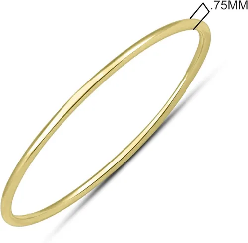 Miniatura 4 de Szul - Anillo delgado apilable de oro amarillo 14K, banda (.75 mm)., oro amarillo, 7.5, WBU58059-75