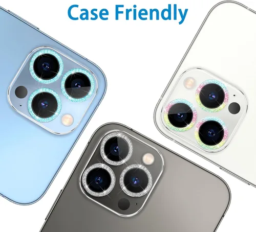 Miniatura 6 de Pack de 3 protectores de lente de cámara de vidrio templado Dengduoduo para iPhone 13 Pro de 6.1" y iPhone 13 Pro Max de 6.7", brillo de diamantes