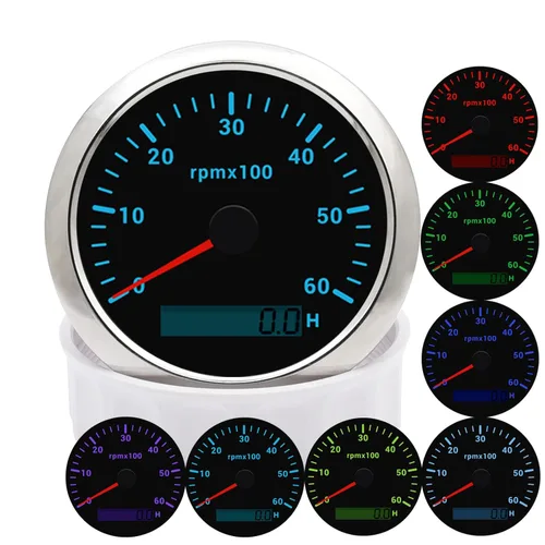 Miniatura 9 de KAOLALI Velocímetro GPS de 3.346 in 0-160MPH con tacómetro calibre 0-8000RPM para coche, barco, motocicleta, camión, medidor de velocidad
