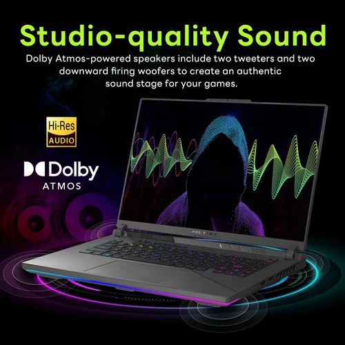 Miniatura 7 de ASUS ROG Strix Nebula FHD 165Hz - Laptop para juegos de 16 pulgadas, Intel i9-13980HX, 32GB DDR5, 1TB SSD, NVIDIA GeForce RTX 4060 8G GDDR6, teclado