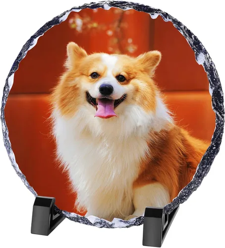 Miniatura 7 de Marco de fotos personalizado de pizarra de roca – Placa de marco de piedra personalizada para regalos conmemorativos para los amantes