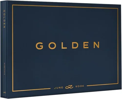 BTS : JUNGKOOK GOLDEN (versión de sustancia) 1er álbum en solitario CD+póster+tarjeta fotográfica+etiqueta de símbolo+postal+libro de fotos+sobre