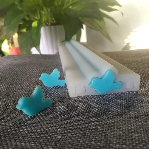 Miniatura 5 de Columna de tubo de pájaro Molde de jabón de silicona Vela Molde de pastel de caramelo de chocolate Insertar suministros para hacer jabón