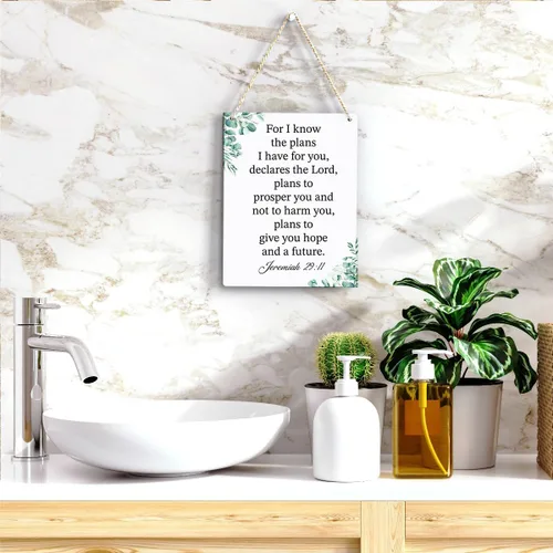 Miniatura 5 de Porque yo sé muy bien los planes que tengo para ti Jeremías 29:11 Decoración inspiradora Regalos cristianos Versículo bíblico Arte de pared