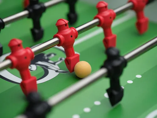 Miniatura 4 de Pro Foos II Deluxe: mesa de futbolín de tamaño reglamentario para adultos, varillas de acero inoxidable y asas de madera