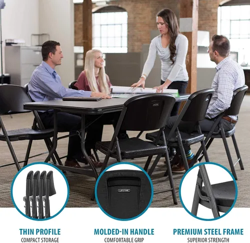 Miniatura 5 de Lifetime Silla plegable con color negro Model#80887U (4, negro)