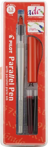 Pilot Parallel Pen Juego de bolígrafo para caligrafía de 2 colores, Rojo/Azul