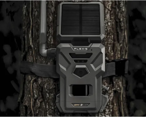 Miniatura 2 de SPYPOINT FLEX-S - Cámara solar de rastreo celular para exteriores, panel solar integrado, no necesita WiFi, cámara de caza y juego con visión