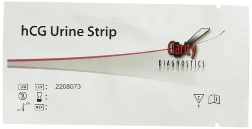 Clarity Diagnostics CLA DTG-HCG100 HCG Tira de prueba de embarazo de orina de un solo paso, CLIA renuncia (paquete de 100)
