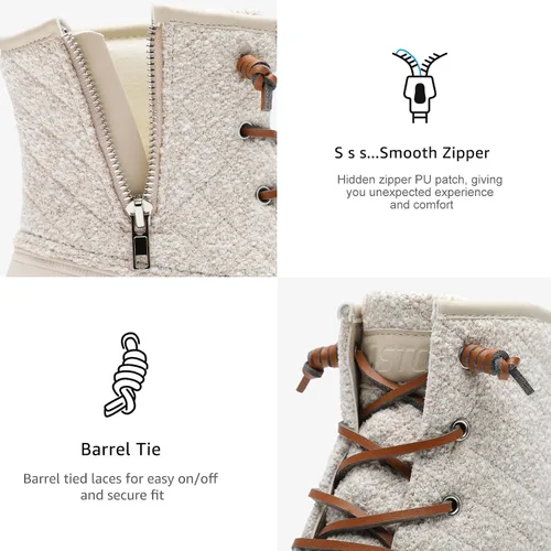 Miniatura 5 de STQ - Botas de pato para mujer, Botas de invierno acolchadas para la nieve