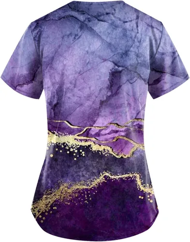 Miniatura 3 de Fun Scrubs Mujer Scrubs Top Cuello en V Estampado 302