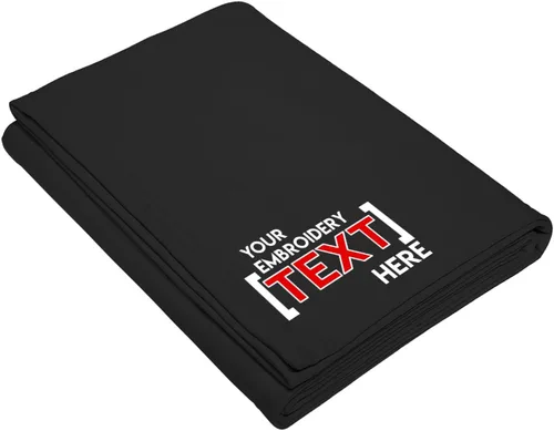 Miniatura 6 de Printualist Manta de forro polar personalizada, jaspeado atlético, añade tu nombre bordado, manta de recuerdo personalizada para inauguración