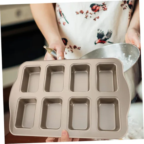 Miniatura 9 de MAGICLULU Mini molde para hornear pan, de acero al carbono, para hornear, molde de metal antiadherente para asar para cafeterías caseras