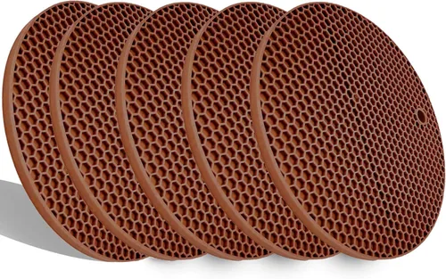 Salvamanteles de silicona extra gruesos, soporte para ollas y guantes de horno, salvamanteles resistentes al calor para platos calientes, Café