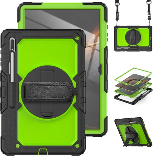 Miniatura 12 de Dteck Funda inteligente de cuero para Samsung Galaxy Tab S8 Ultra de 14.6 pulgadas 2022, azul con bolsillo frontal, soporte de múltiples ángulos