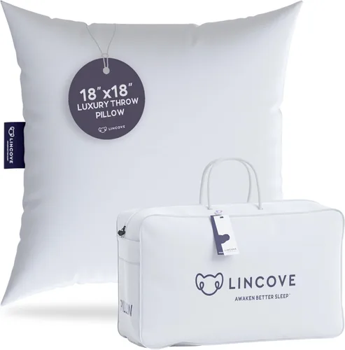 Miniatura 15 de Lincove Euro - Almohada cuadrada de 24 x 24 pulgadas, fabricada en Canadá, funda 100% algodón, relleno alternativo al plumón, apto para veganos