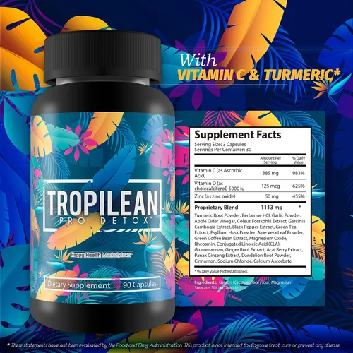 Miniatura 6 de Tropilean Pro Detox - Desintoxicación de cuerpo completo - Ayuda a eliminar toxinas para la salud general - Limpiador corporal de desintoxicación