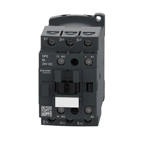 Miniatura 3 de Schneider Electric DPE09BL Easy TeSys IEC Contactor Bobina de 24 VCC Contactor HVAC y CA, compresores, bombas y más con terminales de abrazadera
