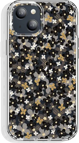 Miniatura 32 de GYZYA Funda transparente para iPhone 14 y iPhone 13 de 6.1 pulgadas con diseño de patrón, funda protectora delgada de TPU + parachoques a prueba